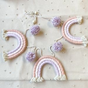 Rainbow Garland Nursery Decor Party Decorations Baby Shower Wall Hanging Decor